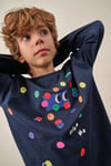 BeetleBeez- Find My Eyes Uzun Kollu T-Shirt - Lacivert