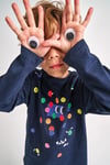 BeetleBeez- Find My Eyes Uzun Kollu T-Shirt - Lacivert