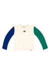 BeetleBeez- NO Color Block Uzun Kollu T-Shirt - Ekru