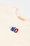 BeetleBeez- NO Color Block Uzun Kollu T-Shirt - Ekru