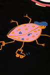 BeetleBeez-Pink Lady Planet Uzun Kollu Tshirt-Siyah