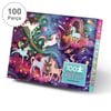 Crocodile Creek Puzzle-100 Parça-Unicorn Galaksi