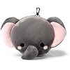 Relaxeazzz Adoramals Janu the Elephant Round Plush Travel Pillow & Eye Mask