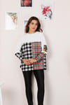 Settimo-Lsk Beyaz Ekose Detaylı SweatshirtSweatshirtSWT1.K.102-BYZ-SSETTİMO