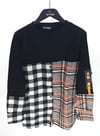 Settimo-Lsk Siyah Ekose Detaylı SweatshirtSweatshirtSWT1.K.102-SYH-SSETTİMO