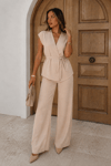 Bej Basic Yelek Pantolon Takım Sh241