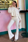 Bej Bluz Pantolon İkili Takım SH314