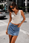 Bej Degaje Yaka Kadın Body Sh221