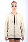 Bej Fermuarlı Kapüşonlu Sweatshirt SH113