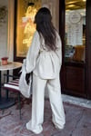 Bej Uzun Kollu Oversize Kadın Takım SH338