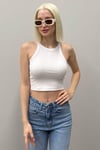 Beyaz Askılı Kadın Basic Atlet SH248