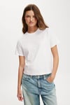 Beyaz Basic Kısa Kollu Kadın T-Shirt SH280
