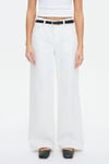 Beyaz Basic Wide Leg Kadın Jean SH273