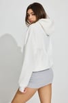 Beyaz Kapüşonlu Kadın Sweatshirt SH264