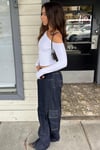 Beyaz Kayık Yaka Uzun Kollu Kadın Body SH201