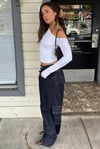 Beyaz Kayık Yaka Uzun Kollu Kadın Body SH201