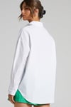 Beyaz Oversize Basic Kadın Gömlek SH268