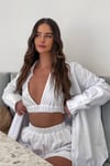 Beyaz Oversize Basic Kadın Gömlek SH268