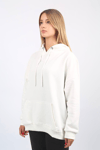 Beyaz Oversize Kapüşonlu Sweatshirt SH114