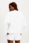 Beyaz Uzun Kollu Basic Kadın Sweatshirt SH278