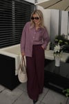 Bordo Elastik Belli Bol Kesim Pantolon SH259