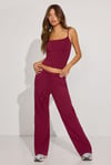 Bordo İnce Askılı Pamuklu Basic Atlet SH169