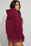 Bordo Kapüşonlu Kadın Sweatshirt SH264