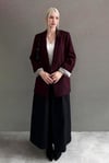 Bordo Kol Desenli Blazer Kadın Ceket SH339