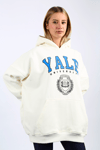Ekru Oversize Kapüşonlu Kadın Sweatshirt SH129