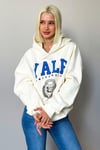 Ekru Oversize Kapüşonlu Kadın Sweatshirt SH129