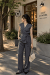 Füme Basic Yelek Pantolon Takım Sh241