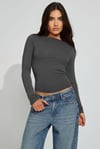 Füme Bisiklet Yaka Basic Uzun Kollu Body SH142