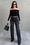 Füme Wide Leg Kadın Pantolon SH351