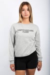 Gri Bisiklet Yaka Baskılı Sweatshirt SH112