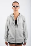 Gri Fermuarlı Kapüşonlu Sweatshirt SH113