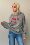 Gri Oversize Kapüşonlu Kadın Sweatshirt SH190