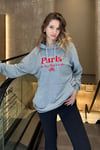 Gri Oversize Kapüşonlu Kadın Sweatshirt SH190