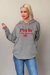 Gri Oversize Kapüşonlu Kadın Sweatshirt SH190