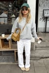 Gri Uzun Kollu Basic Kadın Sweatshirt SH278