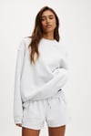 Gri Uzun Kollu Basic Kadın Sweatshirt SH278