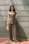Haki Basic Yelek Pantolon Takım Sh241