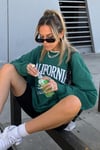 Haki Kadın Baskılı Sweatshirt SH307