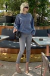 İndigo Bisiklet Yaka Oversize Triko Kazak SH173