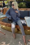 İndigo Bisiklet Yaka Oversize Triko Kazak SH173