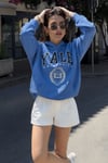 İndigo Oversize Kapüşonlu Kadın Sweatshirt SH129