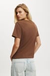 Kahverengi Basic Kısa Kollu Kadın T-Shirt SH280