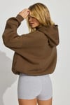 Kahverengi Kapüşonlu Kadın Sweatshirt SH264