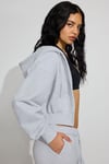 Karmelanj Crop Kapşonlu Fermuarlı Kadın Sweatshirt SH299