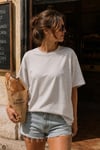 Karmelanj Kısa Kollu Oversize Basic Kadın T-Shirt SH281