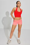 Kırmızı Halter Yaka Boyun Askılı Crop Top SH233